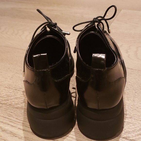 Zara black platform shoes with laces - Picture 5 of 5